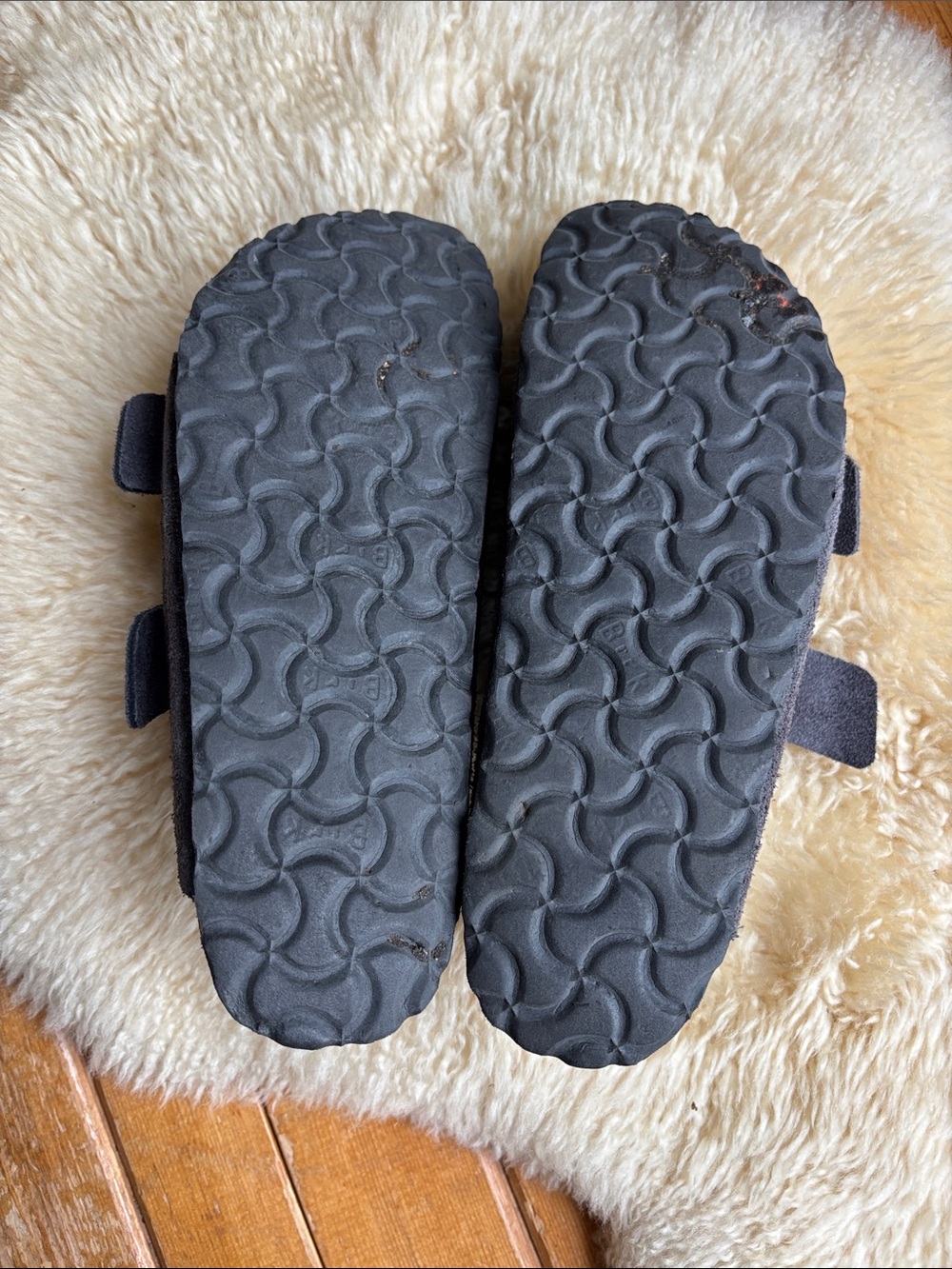 Suede Birkenstock Arizona Sandals - Picture 7 of 10